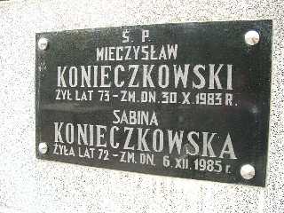 Sabina Konieczkowska 1913 Płock - Grobonet - Wyszukiwarka osób pochowanych