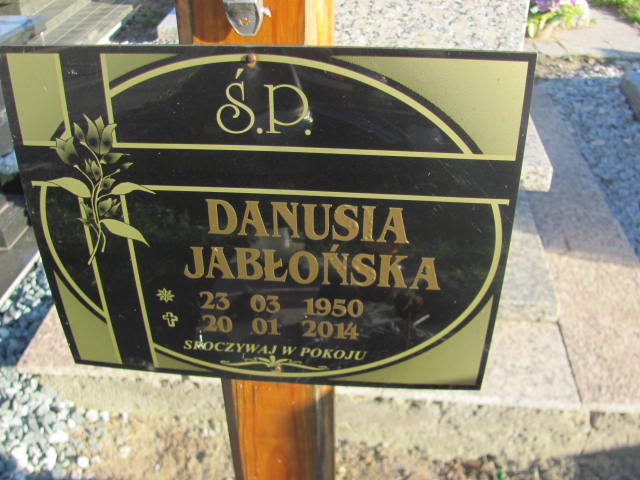 Danuta Jabłońska 1950 Płock - Grobonet - Wyszukiwarka osób pochowanych
