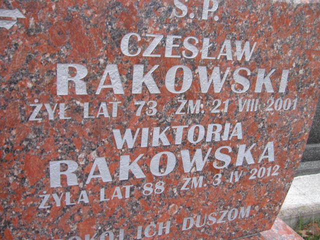 Czesław Rakowski 1928 Płock - Grobonet - Wyszukiwarka osób pochowanych