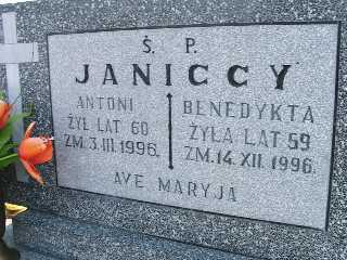 Benedykta Janicka Płock - Grobonet - Wyszukiwarka osób pochowanych