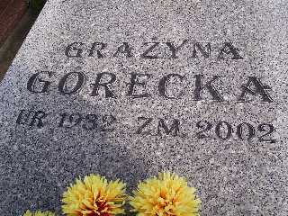 Grażyna Górecka 1932 Płock - Grobonet - Wyszukiwarka osób pochowanych