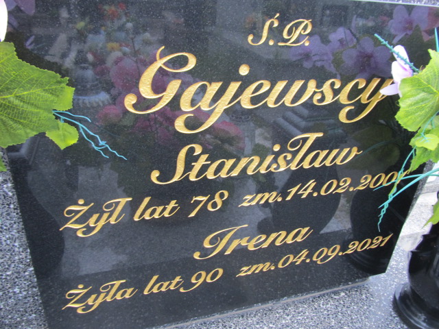 Irena Gajewska 1930 Płock - Grobonet - Wyszukiwarka osób pochowanych