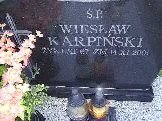 Wiesław Karpiński 1934 Płock - Grobonet - Wyszukiwarka osób pochowanych