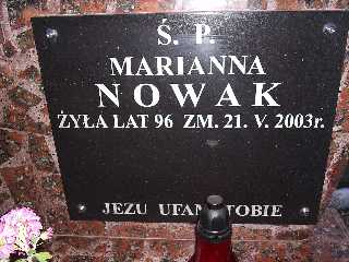 Marianna Nowak 1907 Płock - Grobonet - Wyszukiwarka osób pochowanych