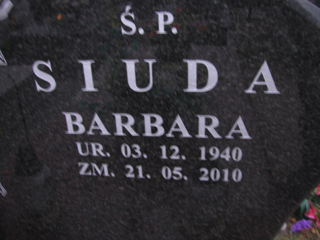 Barbara Siuda 1940 Płock - Grobonet - Wyszukiwarka osób pochowanych
