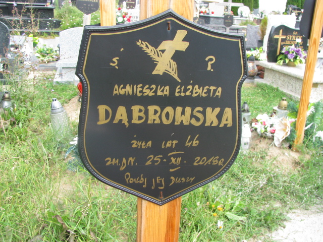 Agnieszka Dąbrowska 1972 Płock - Grobonet - Wyszukiwarka osób pochowanych