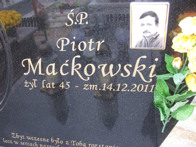 Piotr Maćkowski 1966 Płock - Grobonet - Wyszukiwarka osób pochowanych