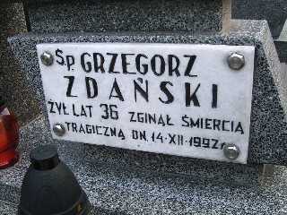Grzegorz Zdański Płock - Grobonet - Wyszukiwarka osób pochowanych