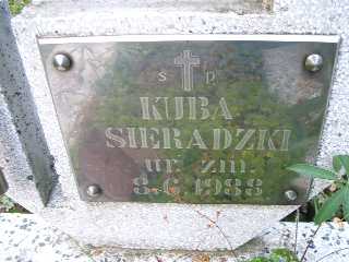 Kuba Sieradzki 1988 Płock - Grobonet - Wyszukiwarka osób pochowanych