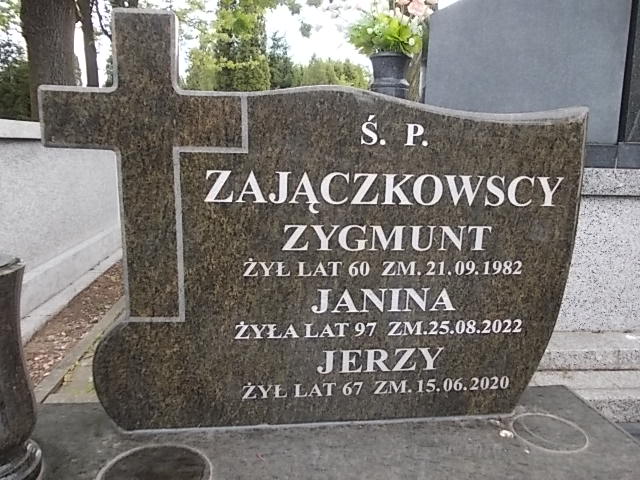 Zygmunt Zajączkowski 1922 Płock - Grobonet - Wyszukiwarka osób pochowanych