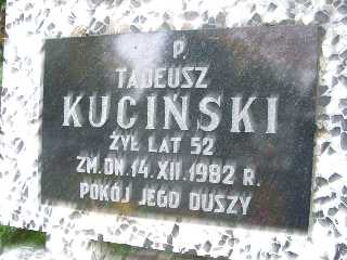 Tadeusz Kuciński 1930 Płock - Grobonet - Wyszukiwarka osób pochowanych