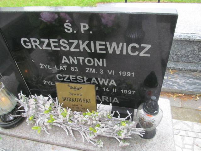 Ryszard Borkowski 1951 Płock - Grobonet - Wyszukiwarka osób pochowanych