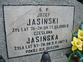 Czesława Jasińska 1919 Płock - Grobonet - Wyszukiwarka osób pochowanych