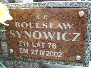 Bolesław Synowicz 1926 Płock - Grobonet - Wyszukiwarka osób pochowanych