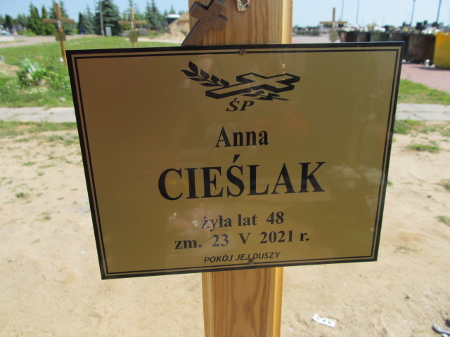 Anna Cieślak 1973 Płock - Grobonet - Wyszukiwarka osób pochowanych