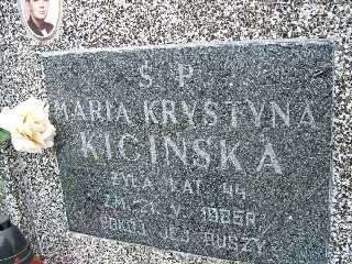 Maria Kicińska 1941 Płock - Grobonet - Wyszukiwarka osób pochowanych
