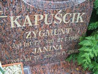 Grób Janina Krystyna Kapuścik