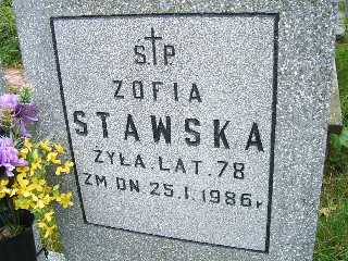 Zofia Stawska 1908 Płock - Grobonet - Wyszukiwarka osób pochowanych