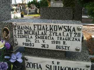 Hanna Fijałkowska 1960 Płock - Grobonet - Wyszukiwarka osób pochowanych