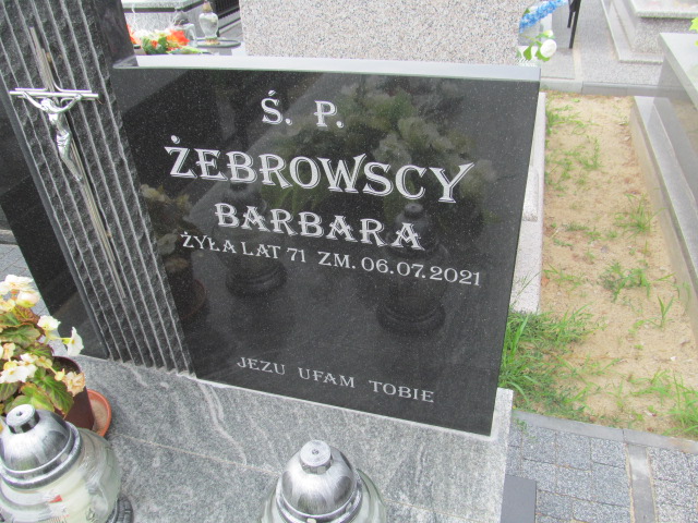 Barbara Żebrowska 1950 Płock - Grobonet - Wyszukiwarka osób pochowanych