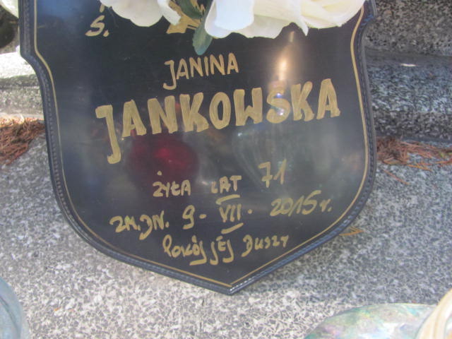 Janina Jankowska 1944 Płock - Grobonet - Wyszukiwarka osób pochowanych