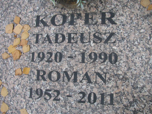Tadeusz Koper 1920 Płock - Grobonet - Wyszukiwarka osób pochowanych