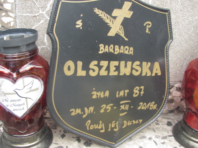 Barbara Olszewska 1931 Płock - Grobonet - Wyszukiwarka osób pochowanych