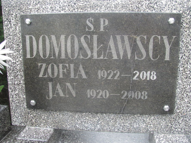 Zofia Domosławska 1922 Płock - Grobonet - Wyszukiwarka osób pochowanych