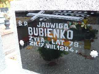 Grób Jadwiga Bubienko